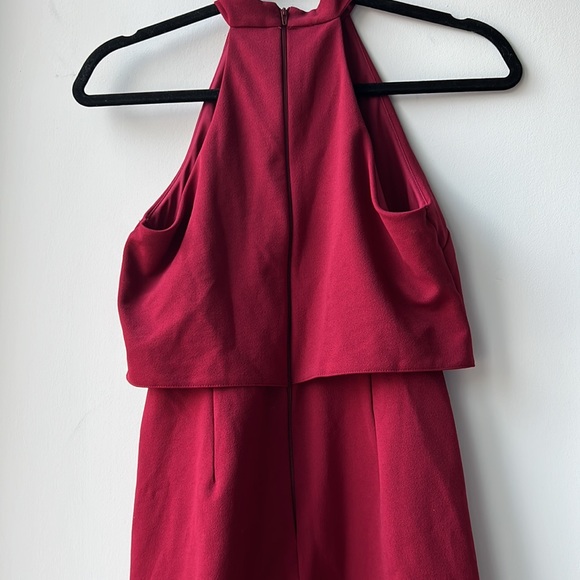 Asos Petite Double Layer Red Dress High Neck Line Size 2 NWOT - Picture 12 of 13